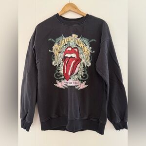 H&M Rolling Stones Dark Grey Sweatshirt, fits S/M.